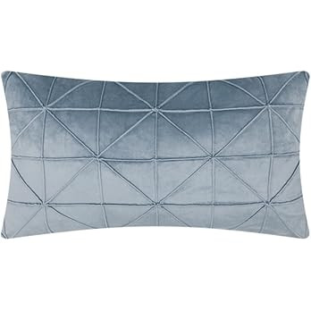 JWH Velvet Throw Pillow Covers Decorative Geometric Accent Pillow Cases Lumbar Pillowcase for Cou... | Amazon (US)