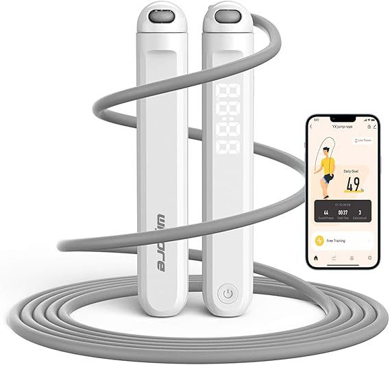 Jump Rope With Counter and App - Tangle-Free Rapid Speed Skipping Rope for Fitness, Home Exercise... | Amazon (US)