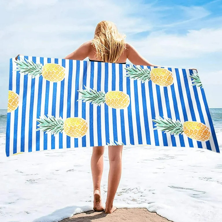 [Aligament] Beach Towel Oversized Super Water Absorbent Large Pool Towel Ultra Soft | Walmart (US)