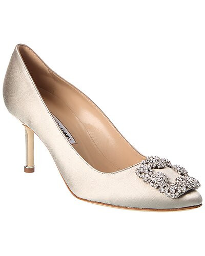 Hangisi 70 Satin Pump | Gilt
