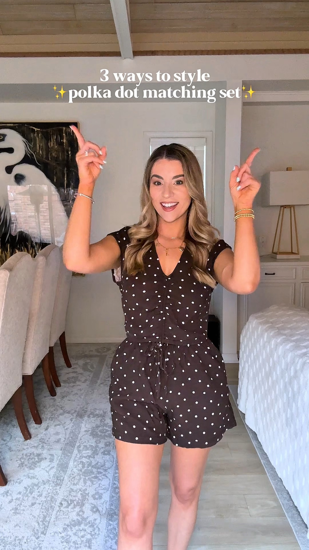 wearing a XS in the polka dot top & shorts, if between sizes, size down!

Basic white tee is old from target, linked similars!

Summer outfit
Vacation outfits 
Summer set
Matching set
Polka dot set
Polka dot outfit
Resort wear

#LTKootd #LTKgrwm #LTKdayinmylife