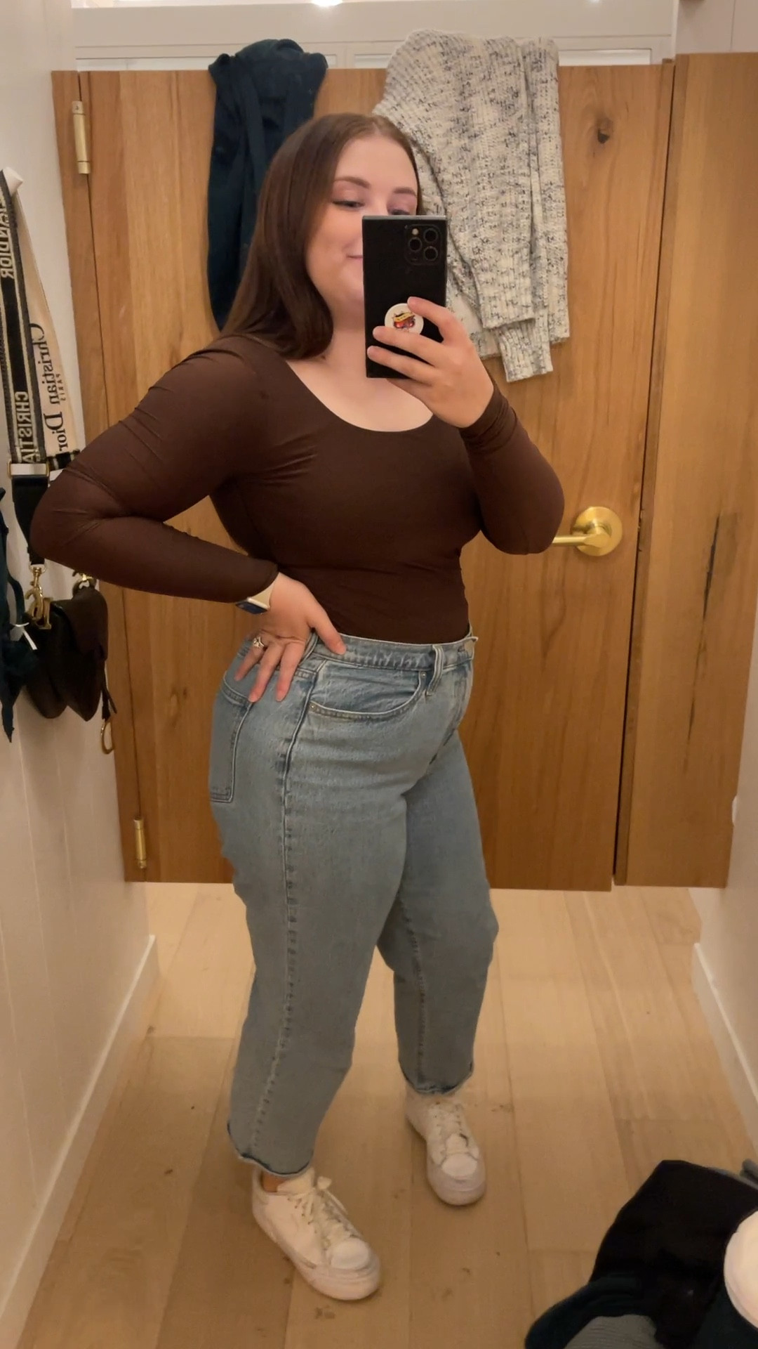 Long sleeve brown bodysuit at Aerie! It’s butter soft and smoothes everywhere. 

#LTKstyletip #LTKmidsize