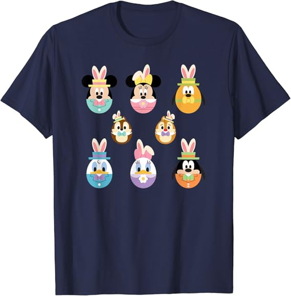 Disney Mickey and Friends Cute Easter Bunny Ears T-Shirt | Amazon (US)