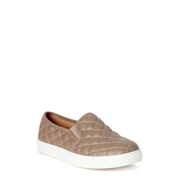 Time and Tru Quilted Twin Gore Slip-On (Women's) (Wide Width Available) | Walmart (US)