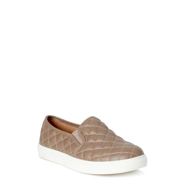 Time and Tru Quilted Twin Gore Slip-On (Women's) (Wide Width Available) | Walmart (US)