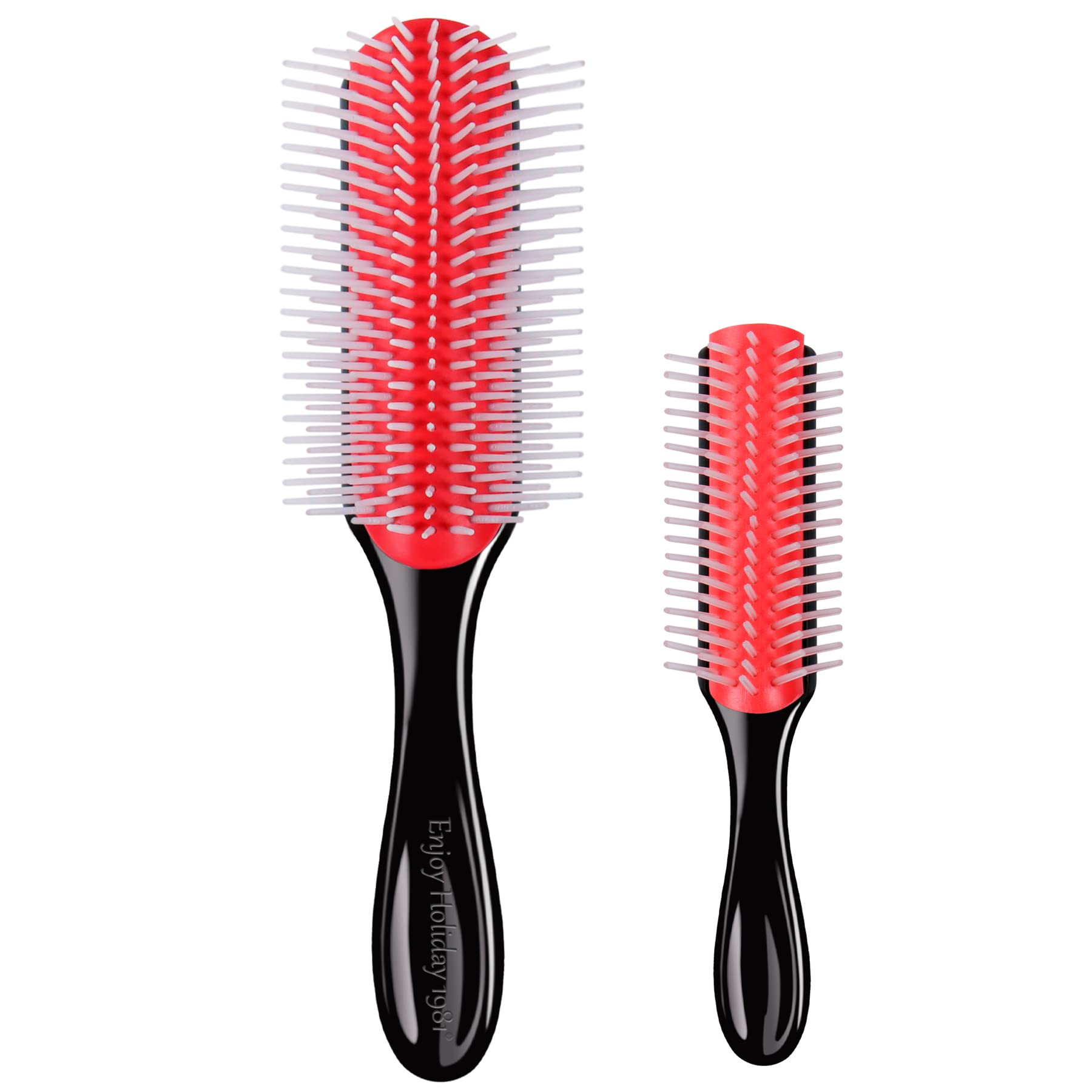 2 PCS Hair Brush for Women Men Curly Wet or Dry Hair 9 Row 5 Row Classic Styling Brushes for Natu... | Amazon (US)