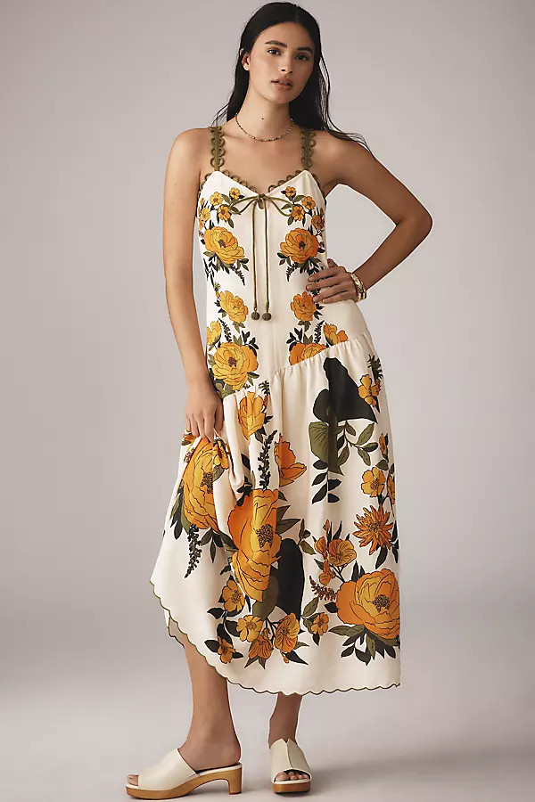 Farm Rio x Anthropologie Sleeveless V-Neck A-Line Maxi Dress | Anthropologie (US)