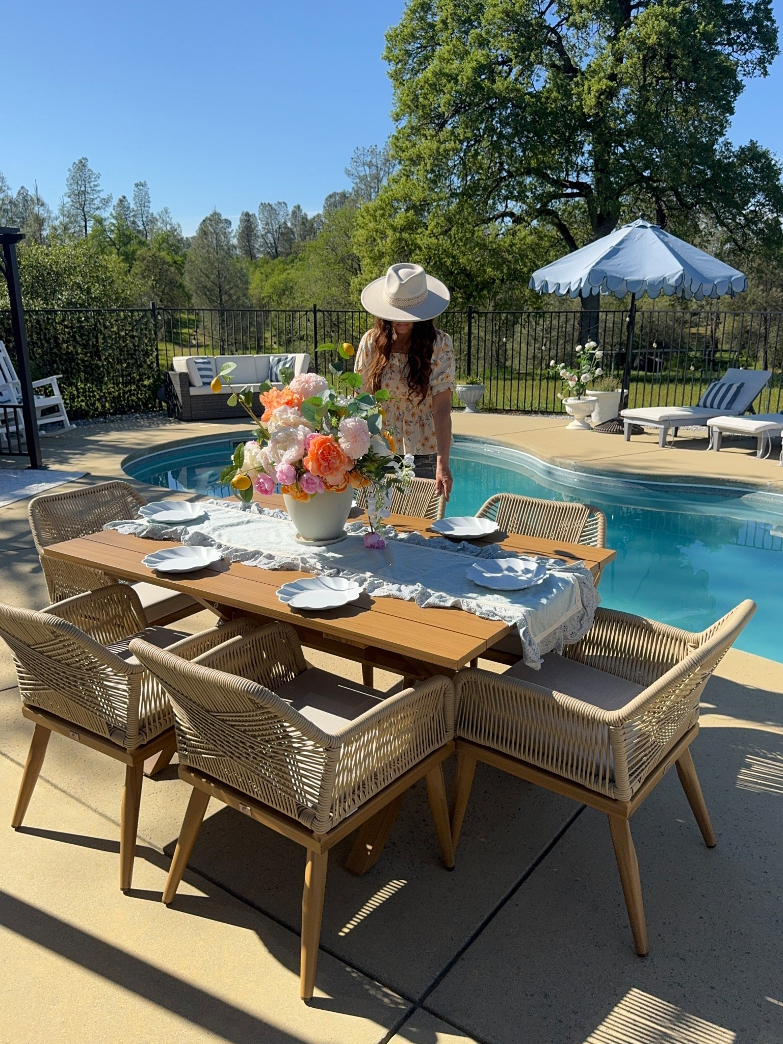 The most beautiful outdoor table and chairs 

#LTKdayinmylife #LTKHome #LTKSeasonal