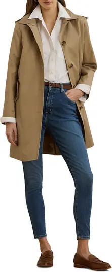 Longline Raincoat with Removable Hood | Nordstrom
