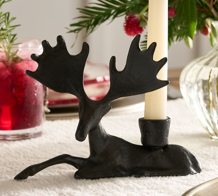 Sculpted Moose Candle Holder | Pottery Barn (US)