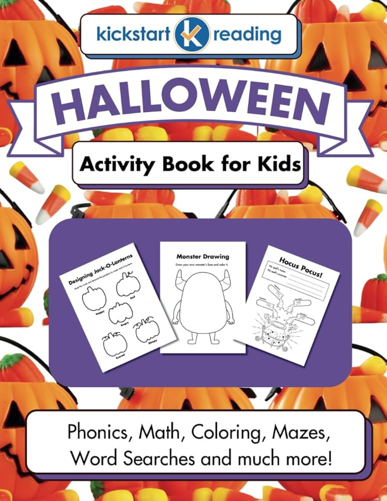 Kickstart Reading Halloween Activity Book for Kids: Phonics, Math, Coloring, Mazes, Word Searches... | Amazon (US)