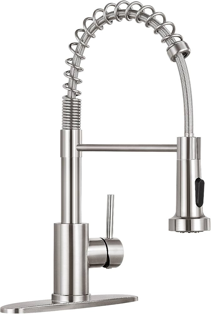HGN Kitchen Faucet with Pull Down Sprayer,Commercial Single Handle Kitchen Sink Faucets for Farmh... | Amazon (US)