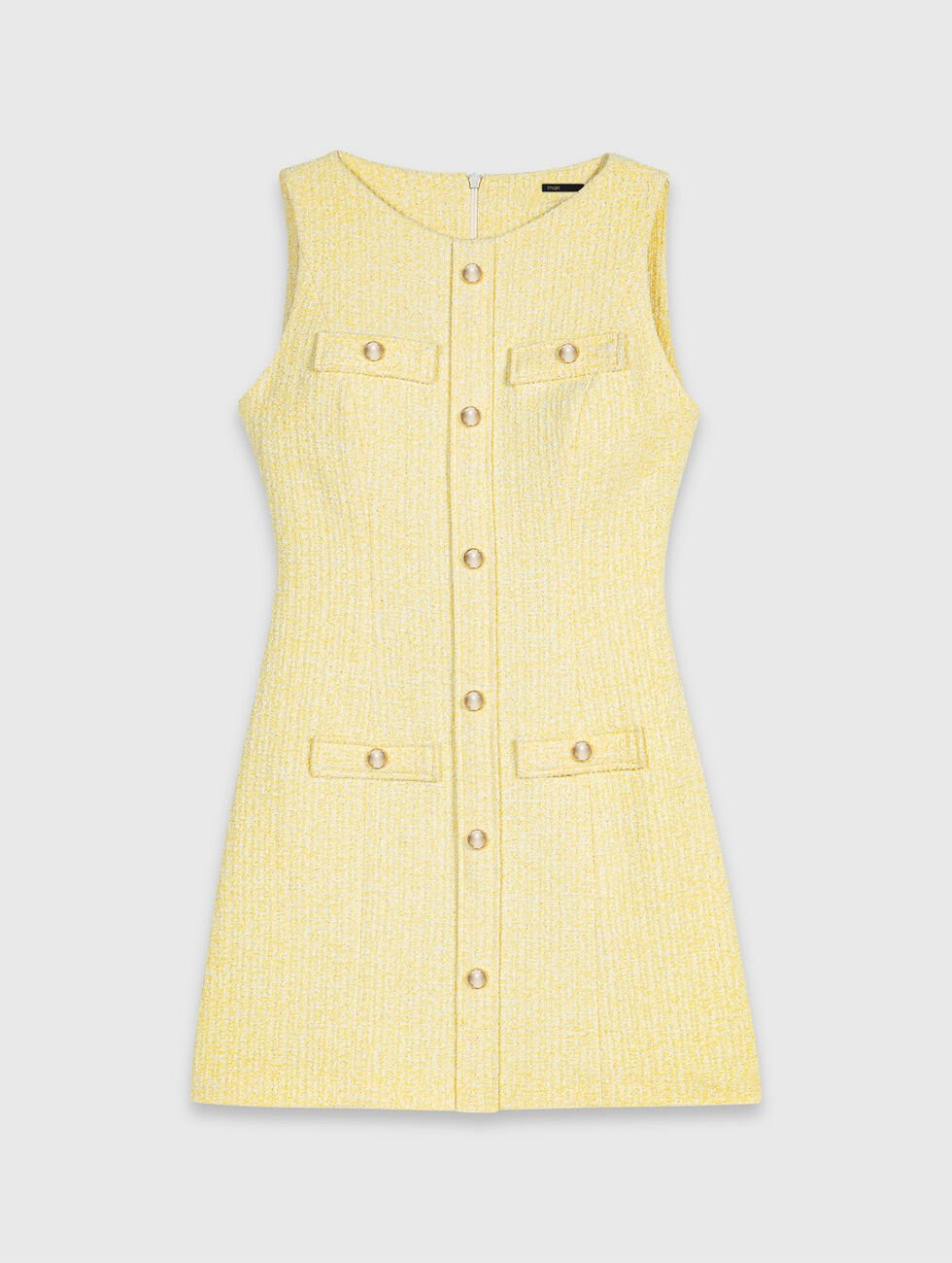 Short tweed dress Yellow / Orange for Women | Maje | Maje US
