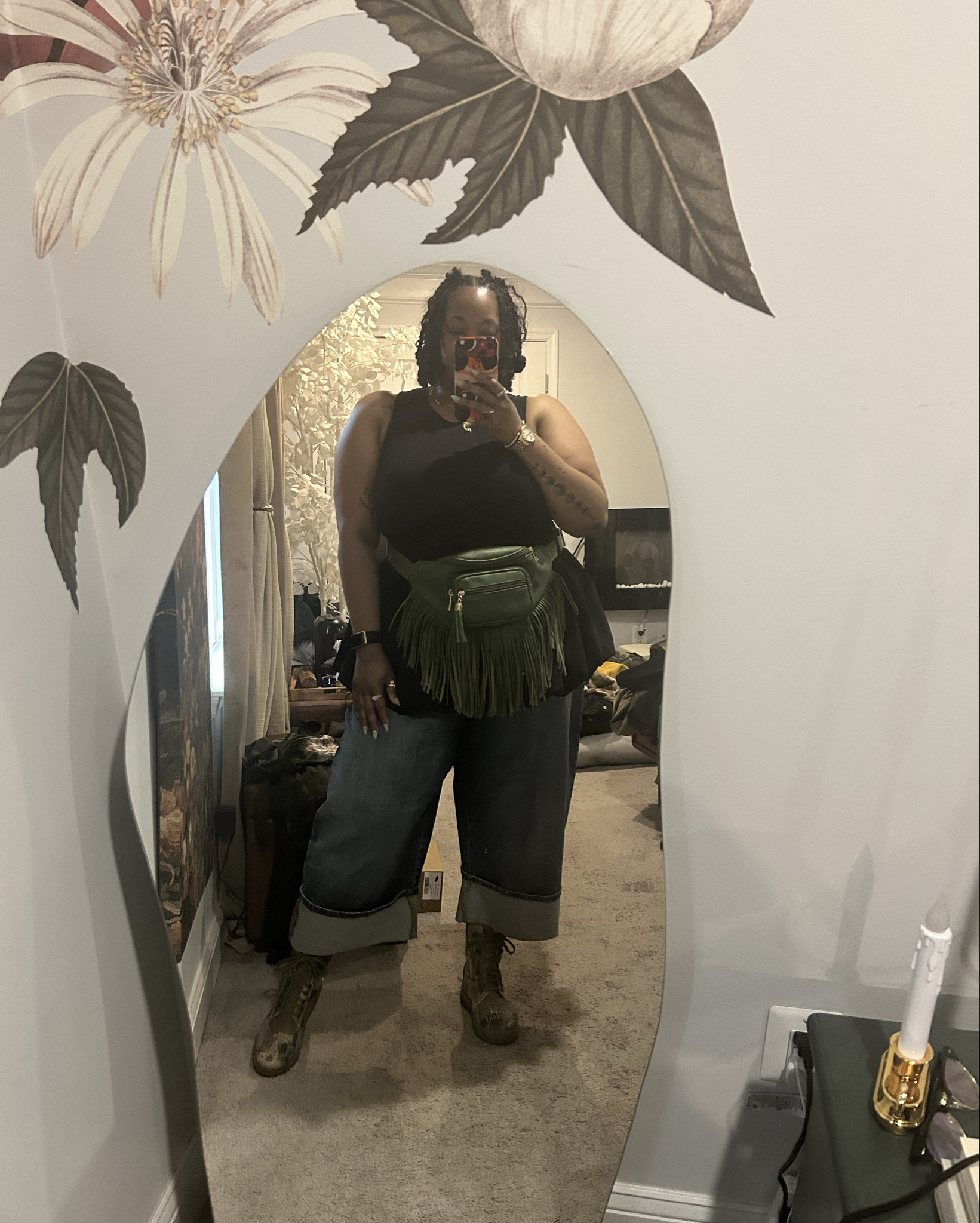 Not your average fanny pack. This fringe fanny is soooo cute, and fits way more than I right it would. Really adds to the outfit. Can also wear as a crossbody, for sure! 

#LTKOver40 #LTKootd #LTKgrwm