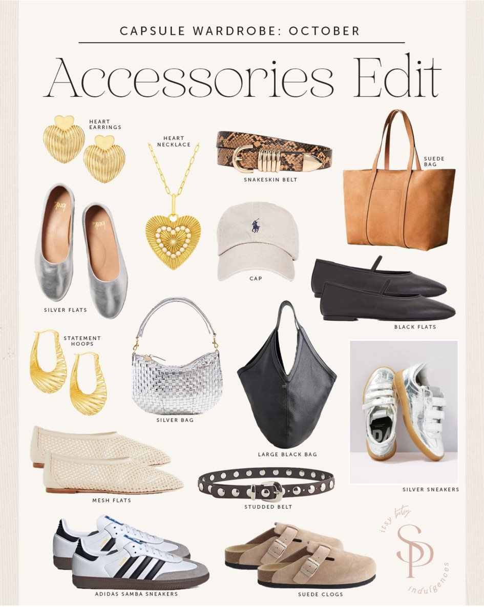 October’s capsule wardrobe accessories edit 
(Jewelry is from my design collaboration with La Kaiser and available on their site) 

#LTKOver40