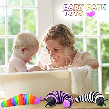 Cevioce Fidget Toys, Fidget Slugs Toy, Sensory Slug Fidget Toy for Kids & Adults, 3Pcs Cute Autis... | Amazon (US)