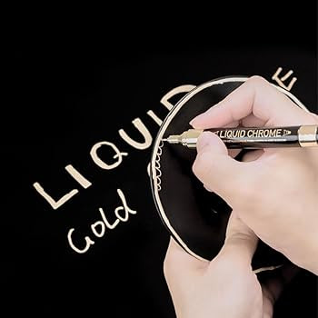 ZEYAR Liquid Gold Chrome Paint Marker, DIY Shiny Gold Marker Pen for any surface, Golden Metallic... | Amazon (US)