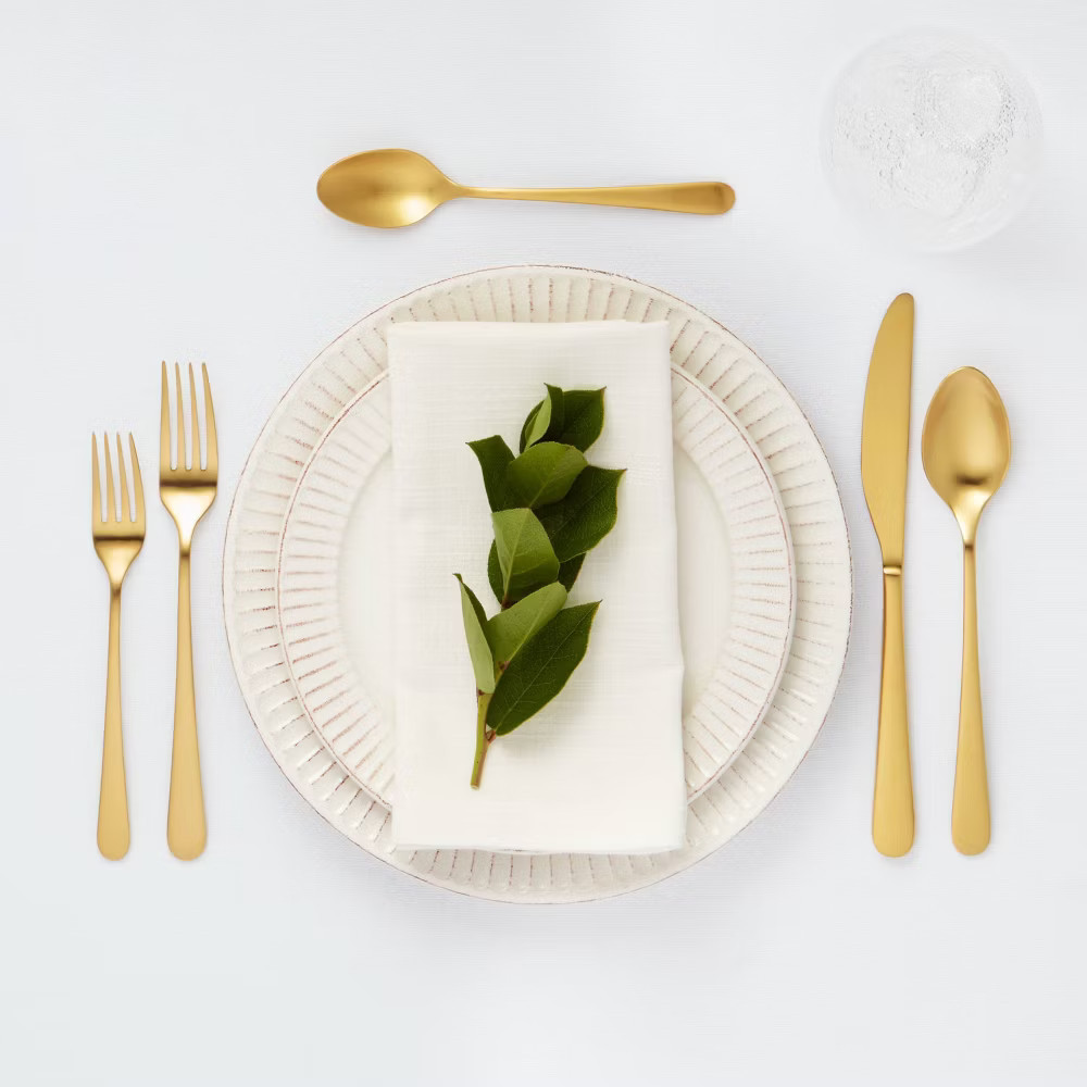 20pc Harrington Flatware Set Gold - Threshold | eBay | eBay US