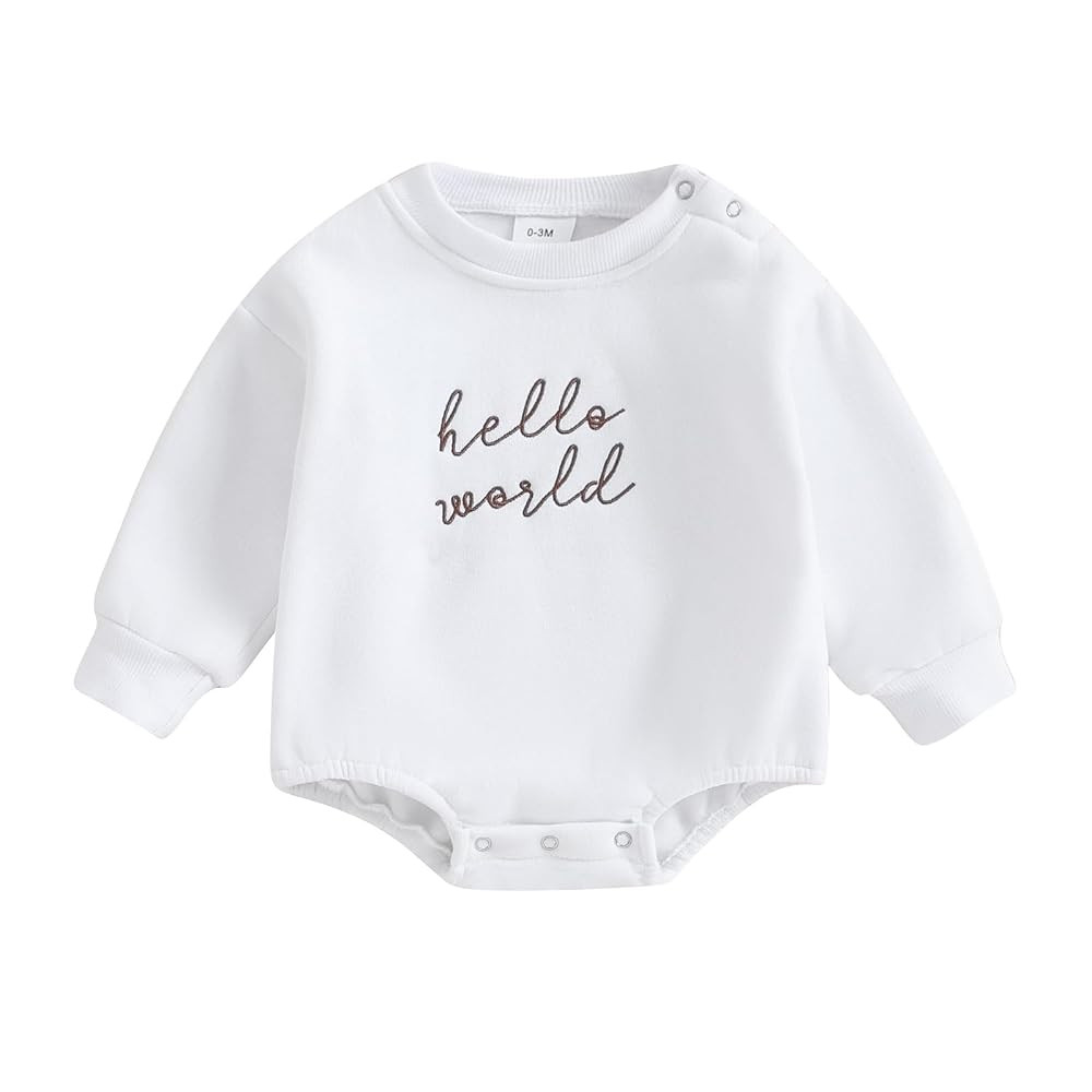 VISGOGO Newborn Infant Baby Boy Girls Oversized Romper Little Dude Sweater Onesie Coming Home Out... | Amazon (US)