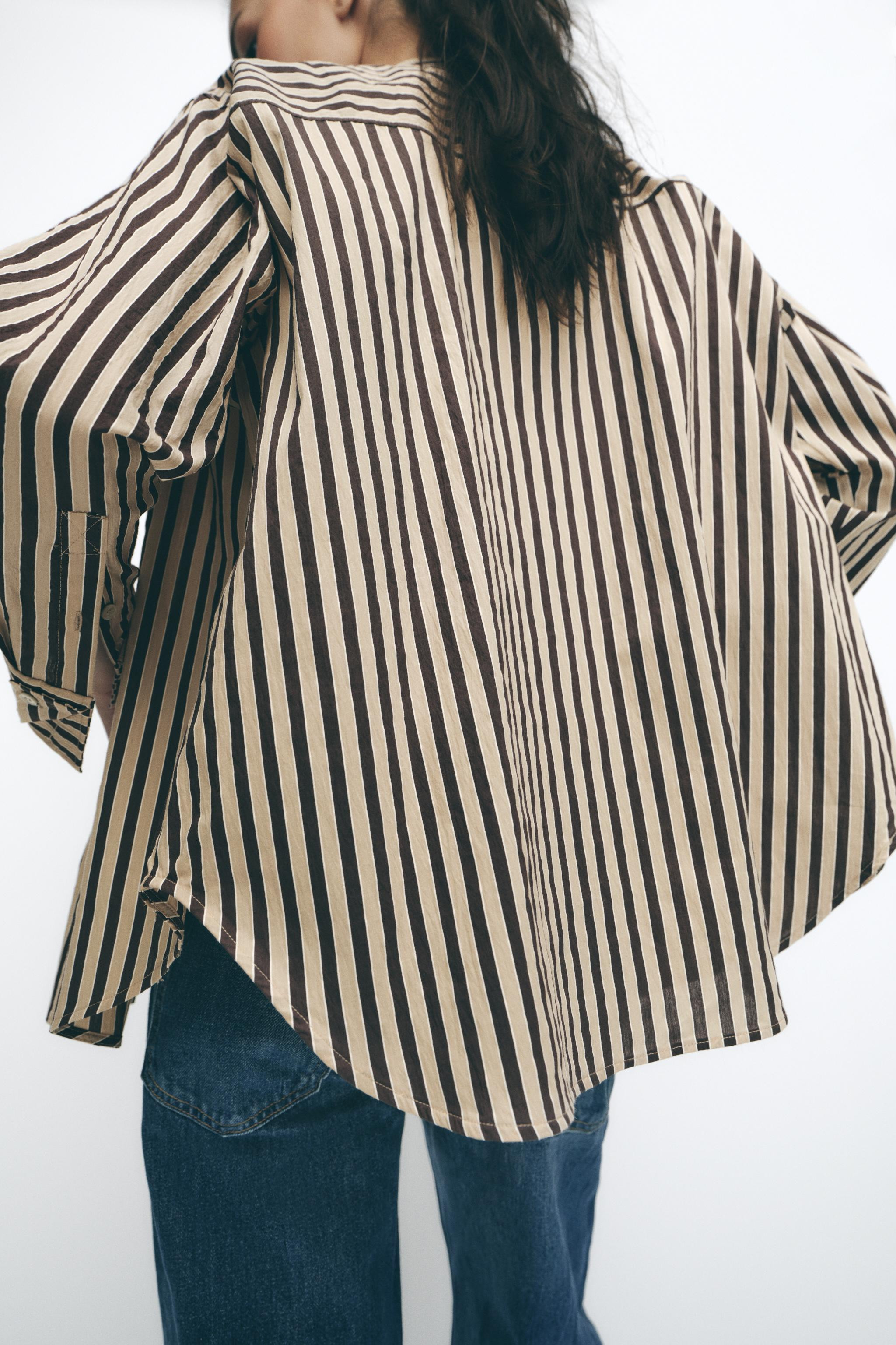 STRIPED OVERSIZE SHIRT | Zara UK