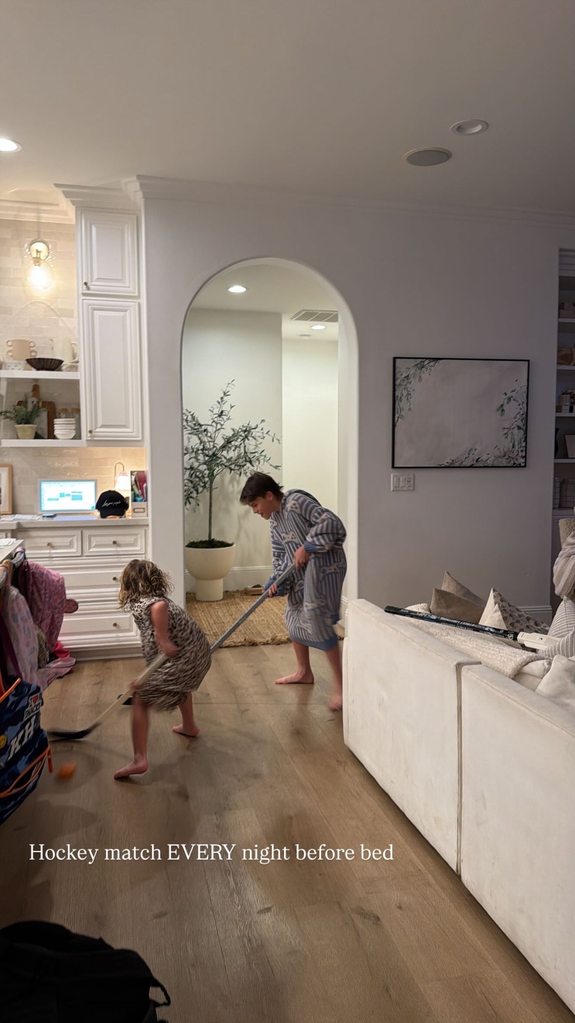 Hockey match EVERY night before bed