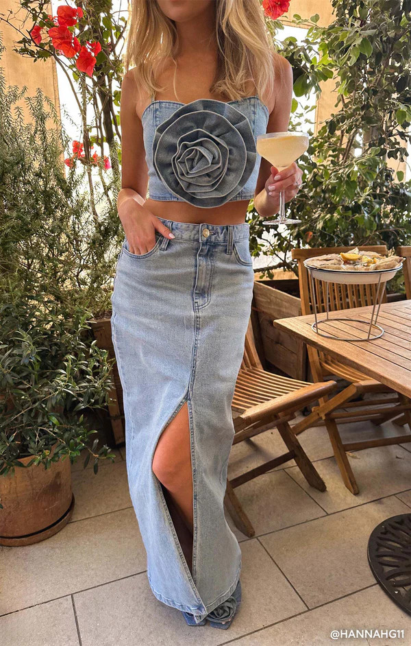 McEntire Maxi Skirt ~ Stone Blue | Show Me Your Mumu