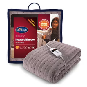 Silentnight Luxury Heated Throw Grey | Boots.com