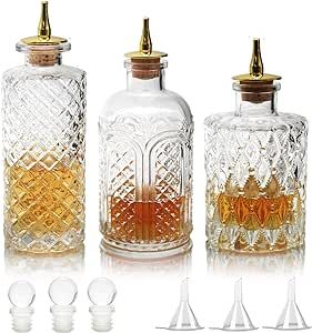 Suprobarware Bitters Bottle for Cocktails - Glass Dasher Bottles with Dash Tops, Great for Barten... | Amazon (US)