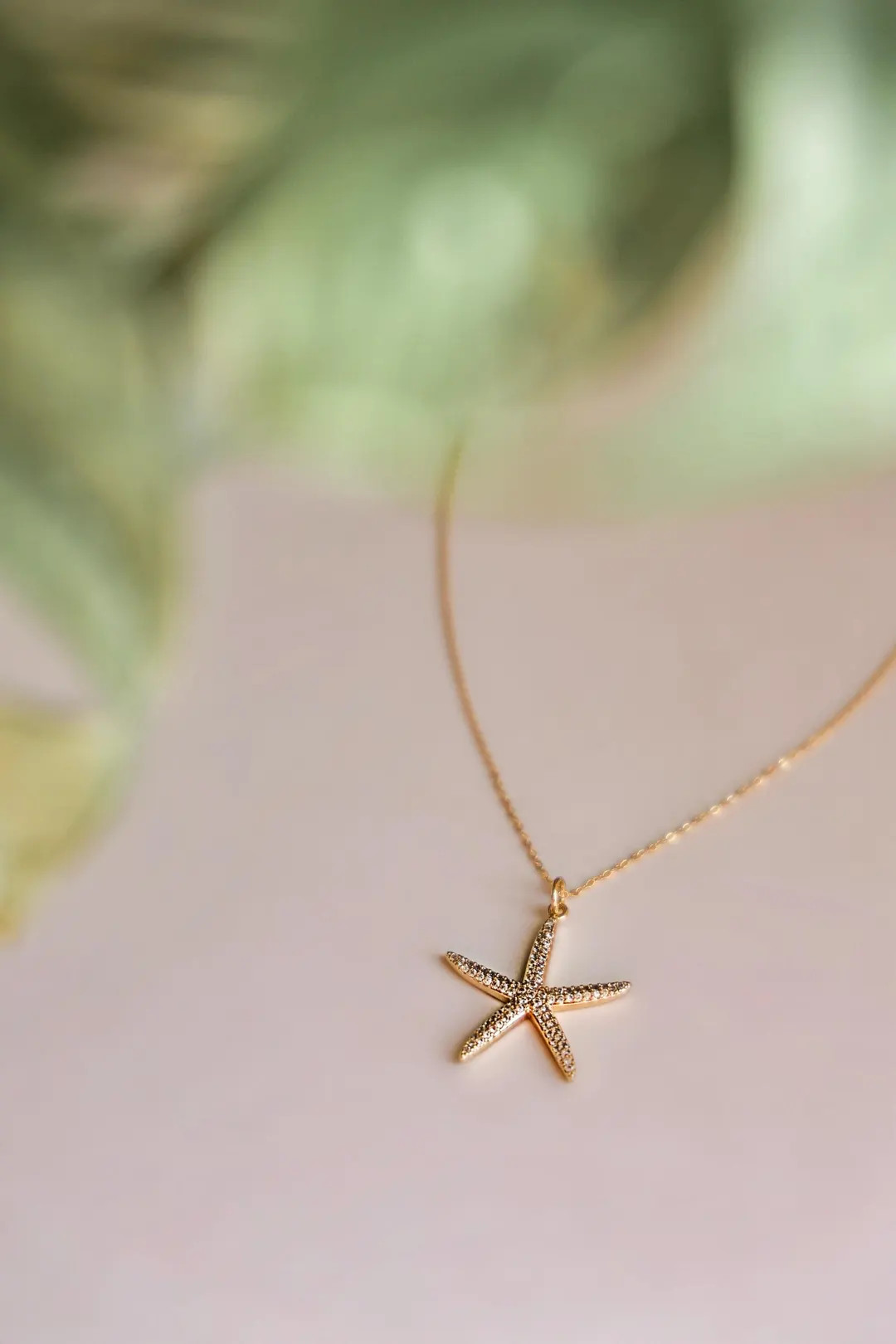 Starfish Crystal Necklace//18k Gold Filled//genuine Crystal//layering//modern Boho//mandy Ellen//... | Etsy (US)