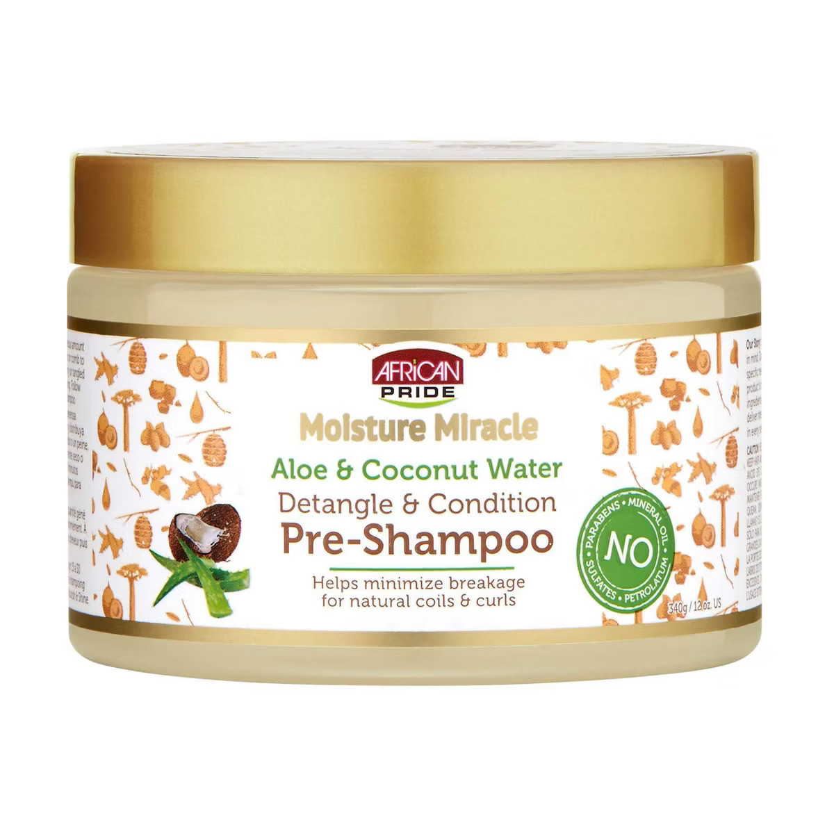 African Pride Moisture Miracle Aloe and Coconut Water Detangle and Condition Pre-Shampoo - 12 fl ... | Target