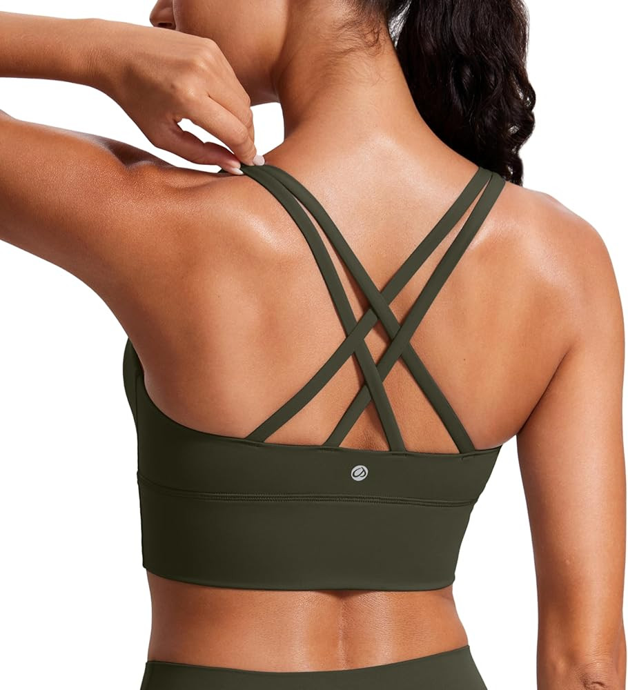 CRZ YOGA Naked Feeling Longline Sports Bras | Amazon (US)