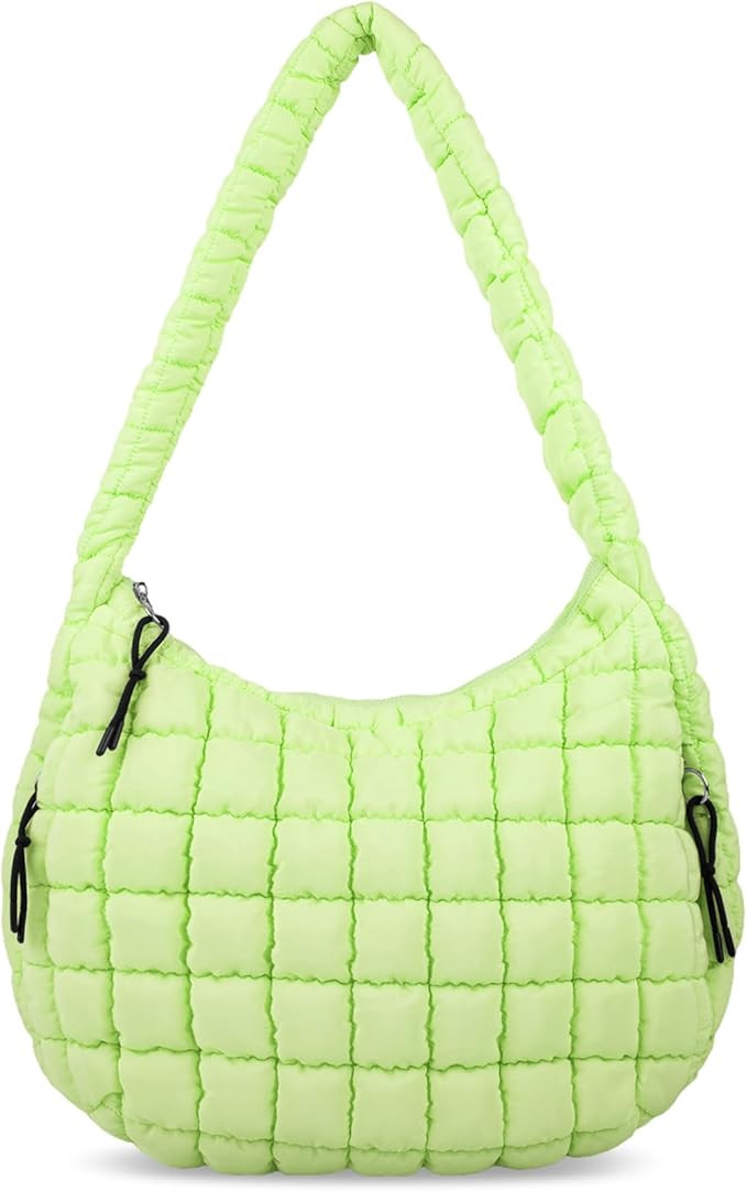 Quilted Puffer Tote Bag for Women Large Crossbody Bag Lightweight Nylon Puffy Quilted Carryall Ho... | Amazon (US)