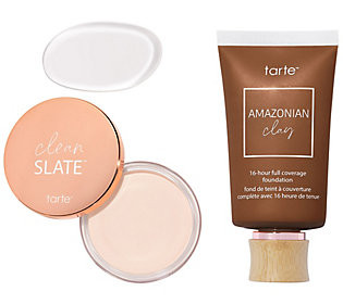 tarte Clean Slate Blur Balm & Amazonian Clay Foundation Kit | QVC