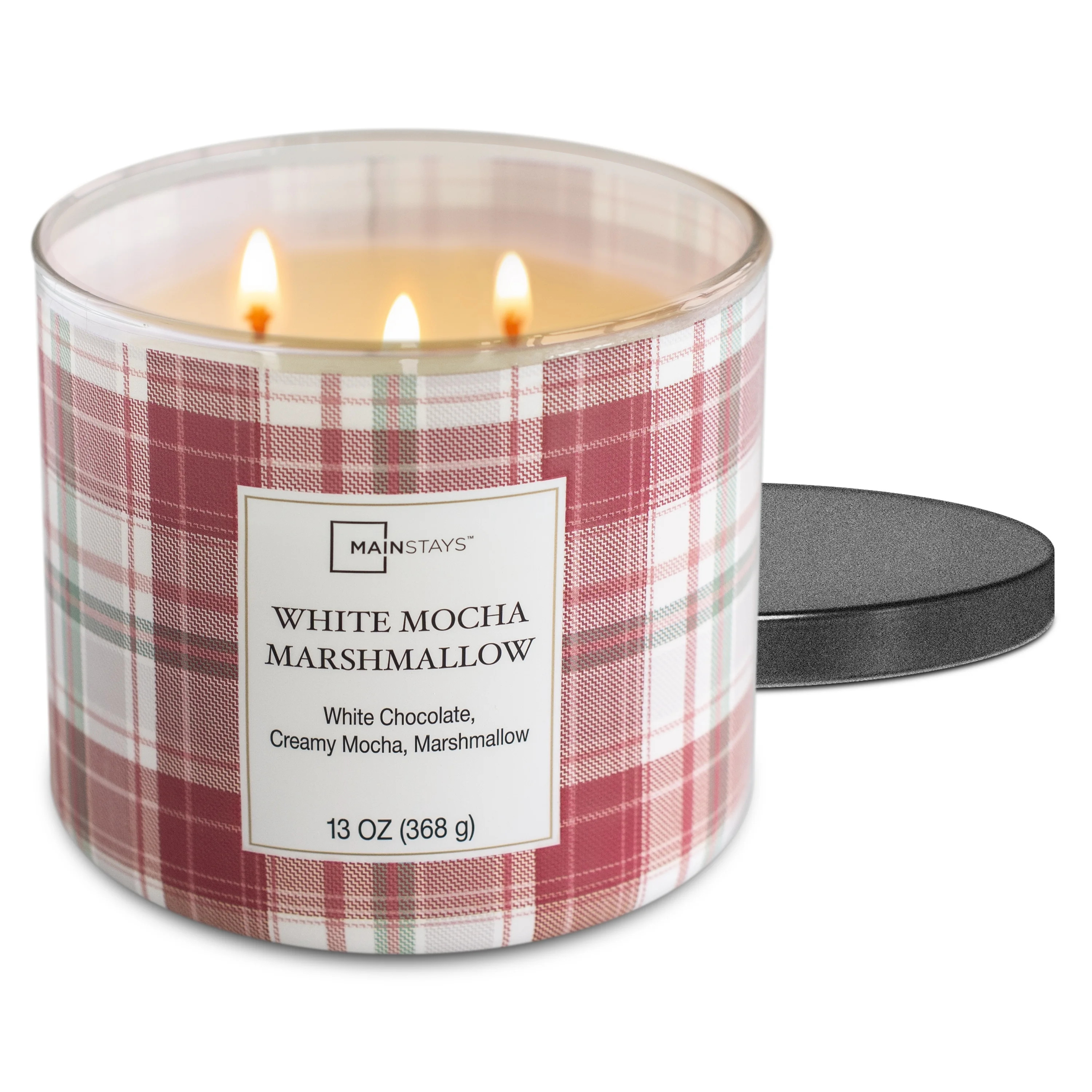 Mainstays White Mocha Marshmallow  Scented 3-Wick  Candle, 13 oz. | Walmart (US)