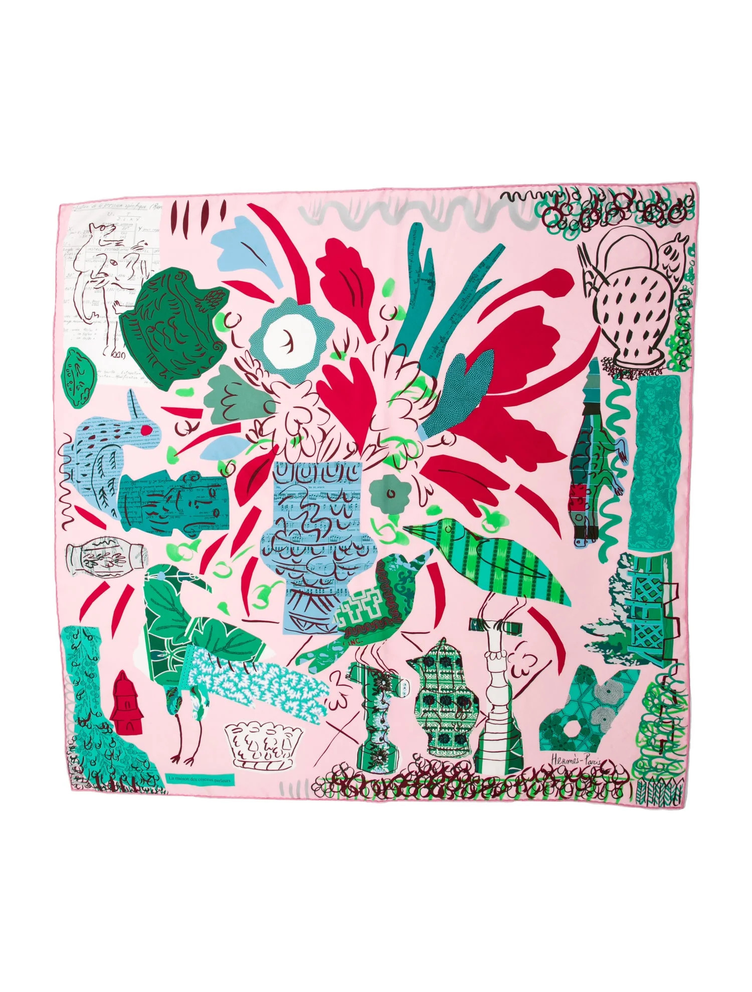 La Maison Des Oiseaux Parleurs Silk Scarf | The RealReal