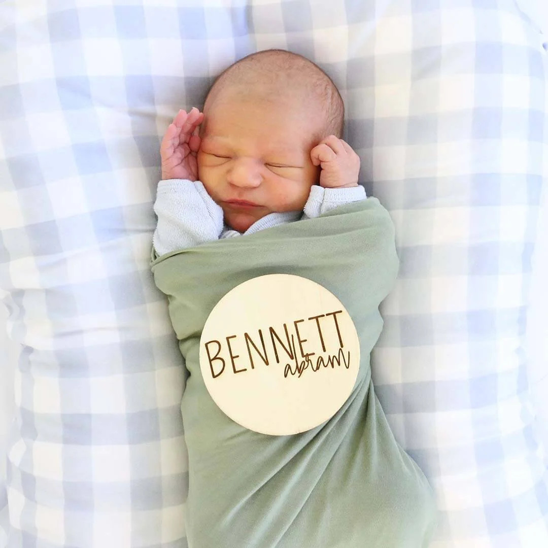 Personalized Baby Name Wood Announcement | Block | Caden Lane