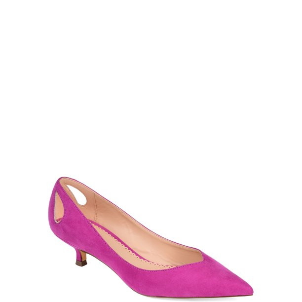 Brinley Co. Womens Heel Cut-out Kitten Heel Pump | Walmart (US)