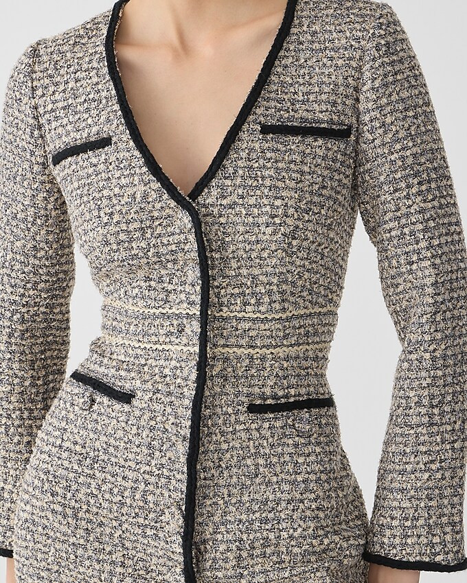 Collection V-neck lady dress in tinsel tweed | J. Crew US