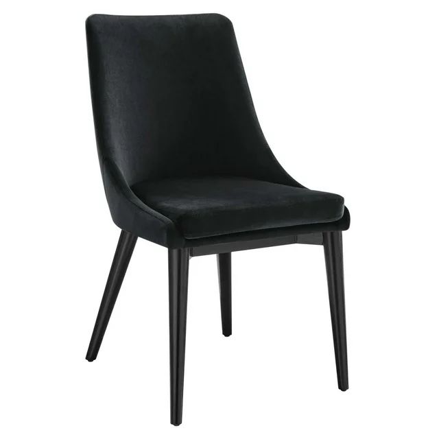 Viscount Performance Velvet Dining Chair Black | Walmart (US)