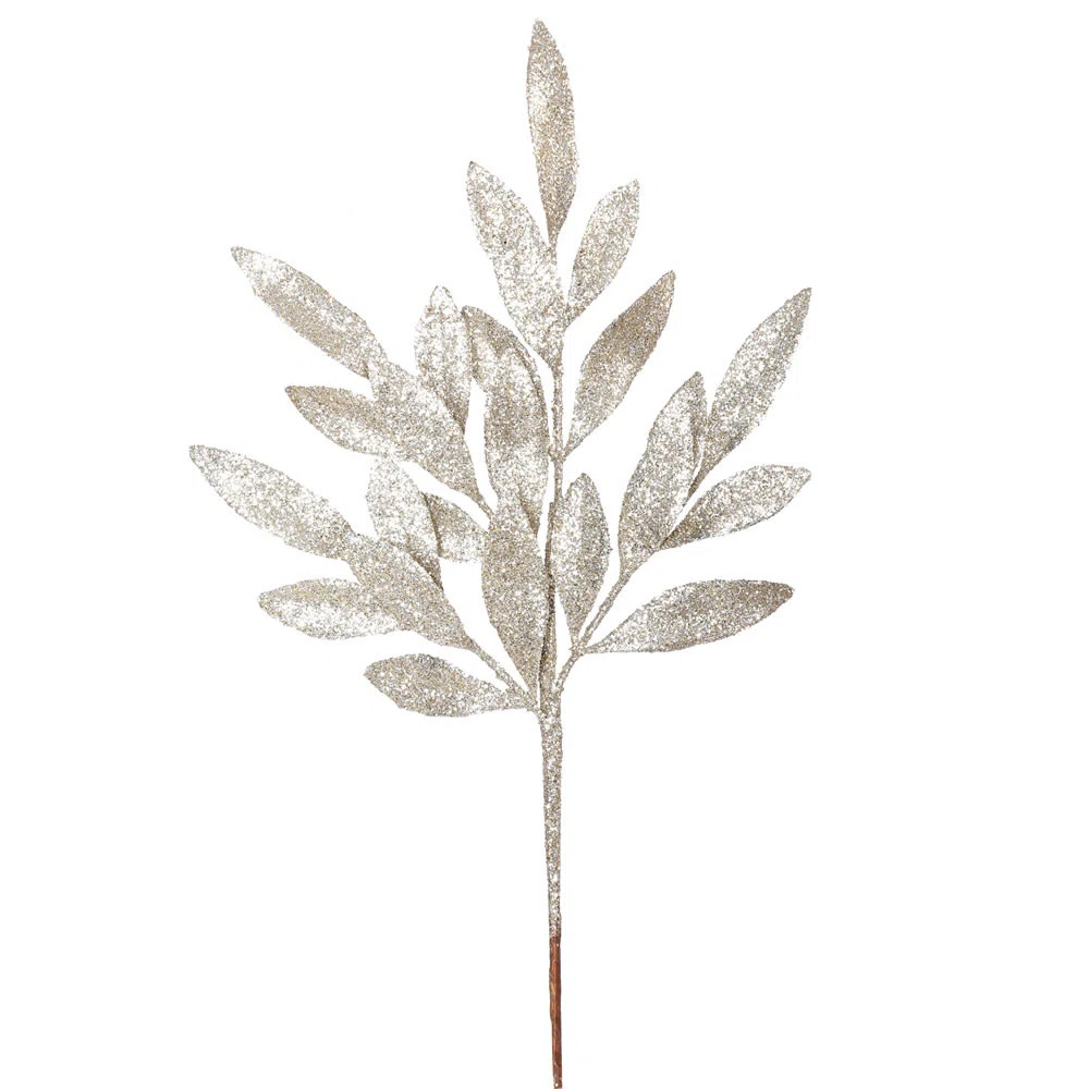 22" Glitter BayLeaf Artificial Christmas Spray | Wayfair North America