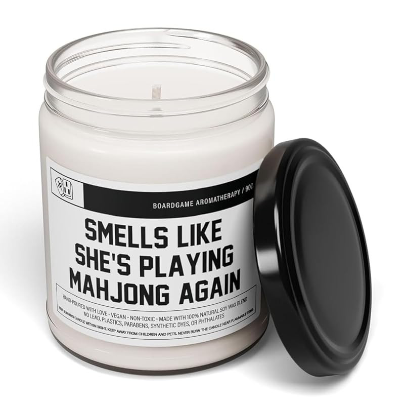 She's Playing Mahjong Again Scented Candle - Custom Mahjong Gift Board Game, Funny Mahjong Gifts,... | Amazon (US)