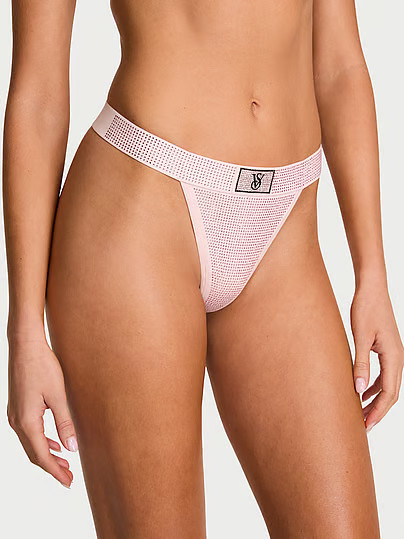 Cotton Shine V-String Panty, Pink, Xxl - Women's Panties - Victoria's Secret | Victoria's Secret (US / CA )