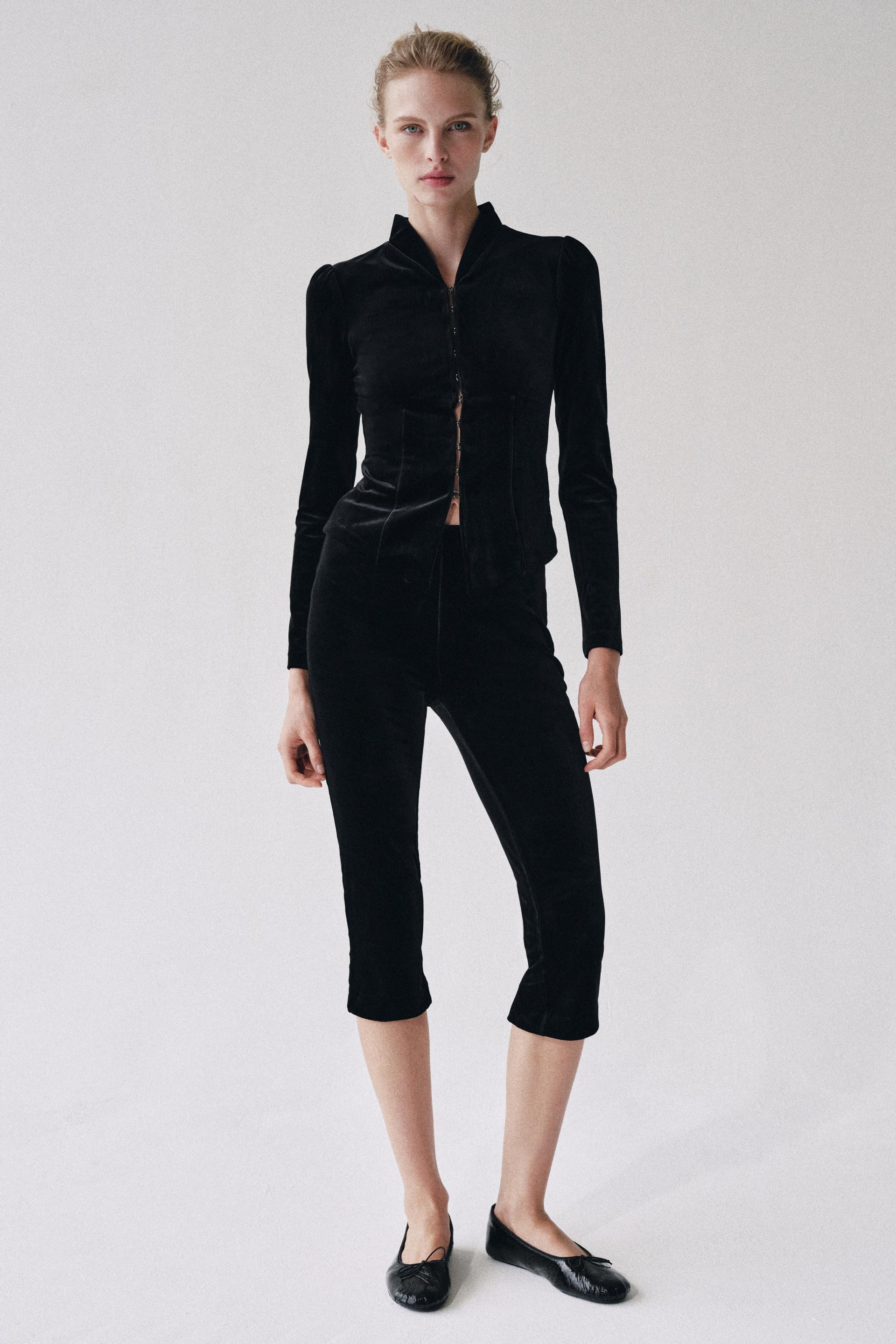 FITTED VELVET JACKET | Zara US