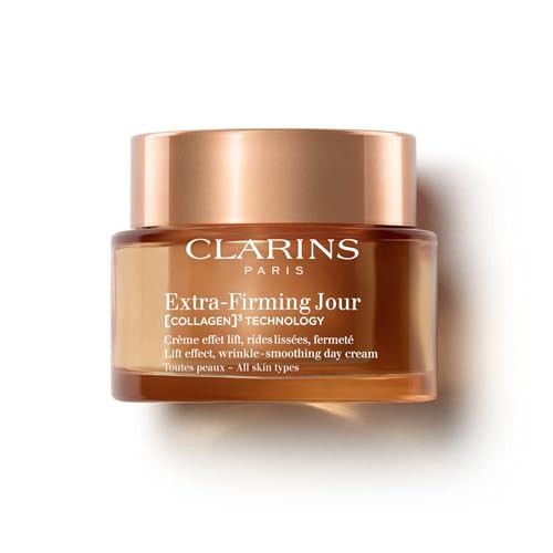 CLARINS NEW Extra-Firming Day Moisturizer | Firming Anti Aging Face Cream | Contains Collagen Polypeptide & Niacinamide | REFILLABLE | All Skin Types | 1.7 Ounces | Amazon (US)