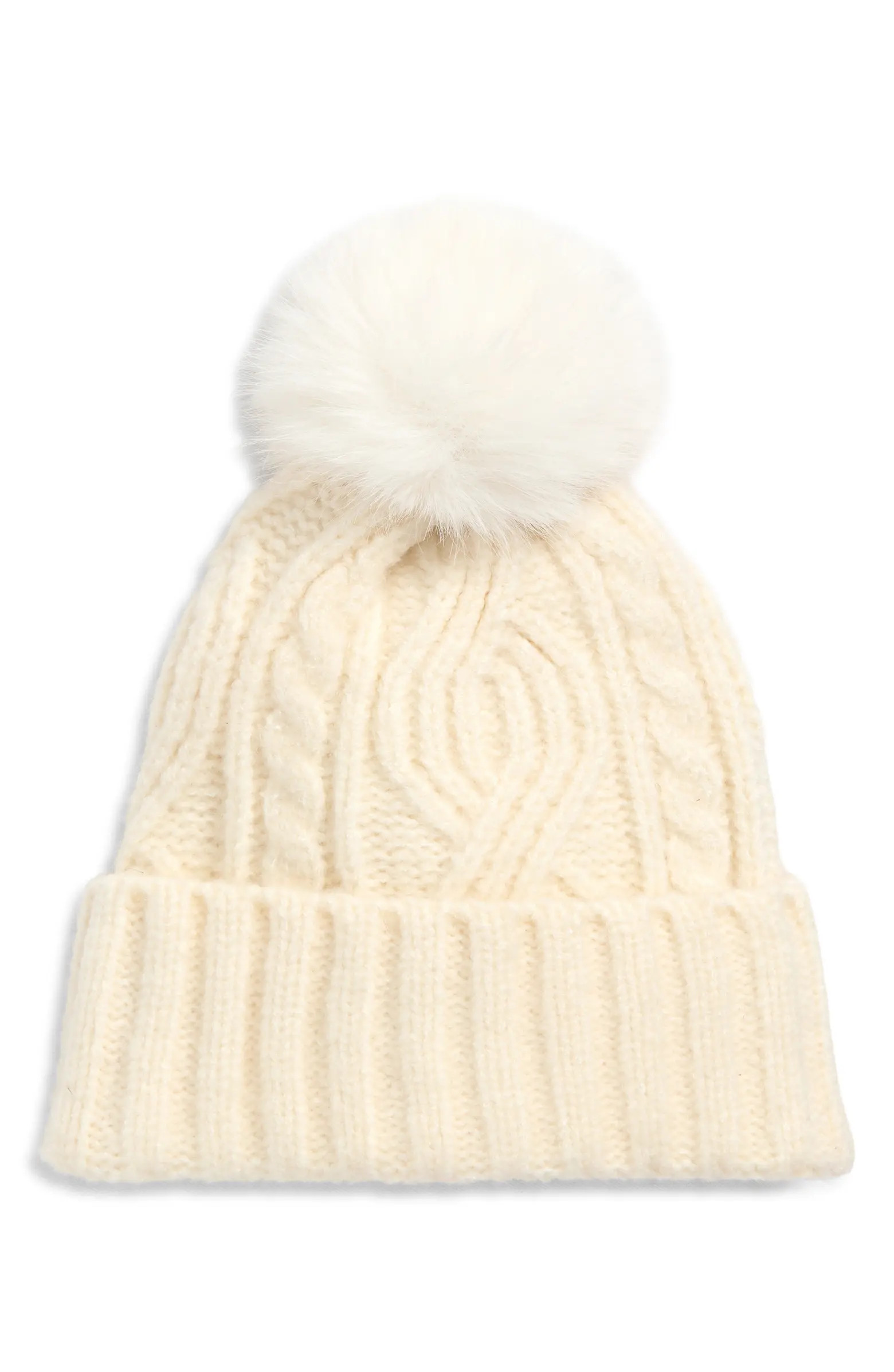 Cable Stitch Pom Beanie | Nordstrom