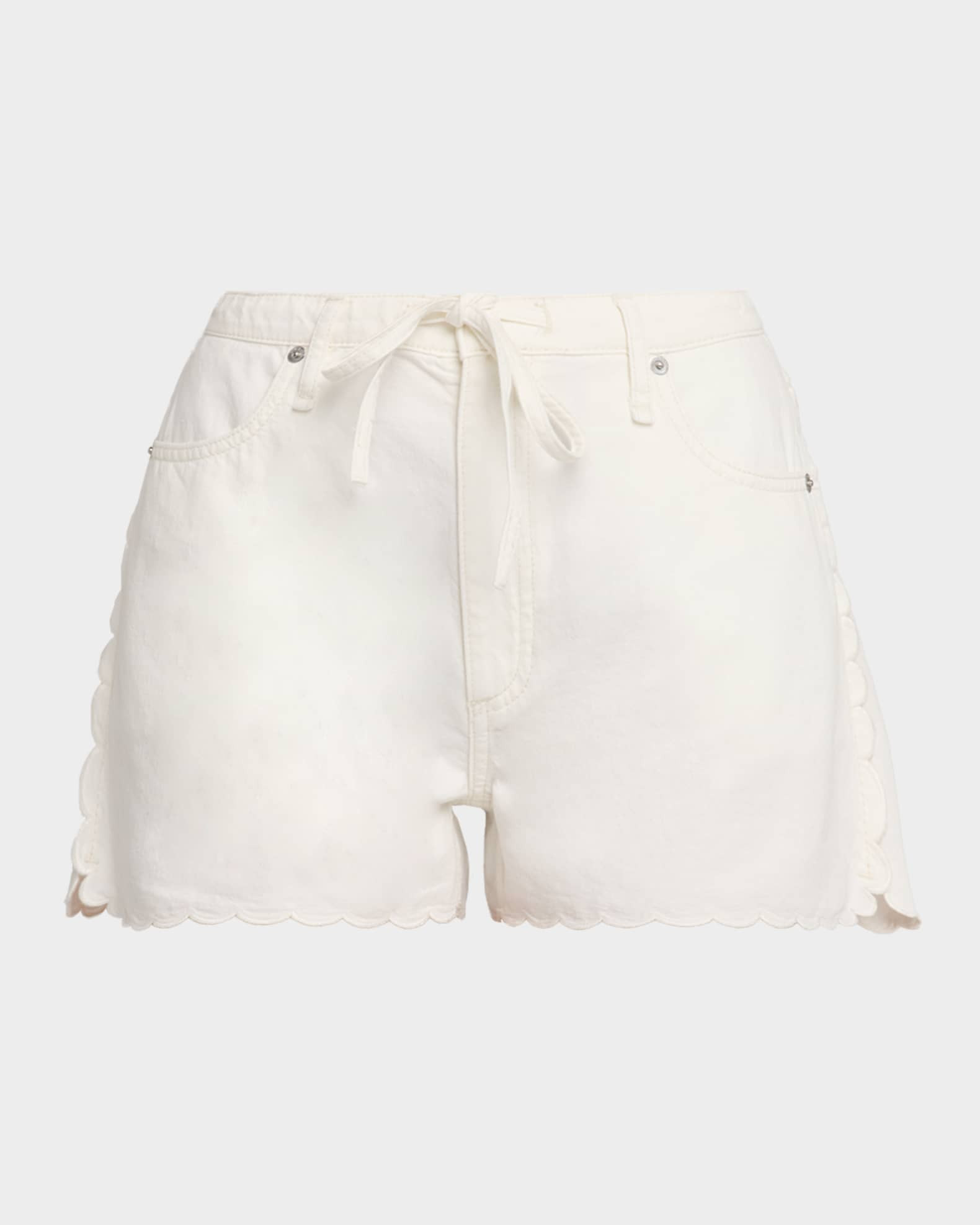 Nolan Ultra-Featherweight Denim Drawstring Shorts | Neiman Marcus