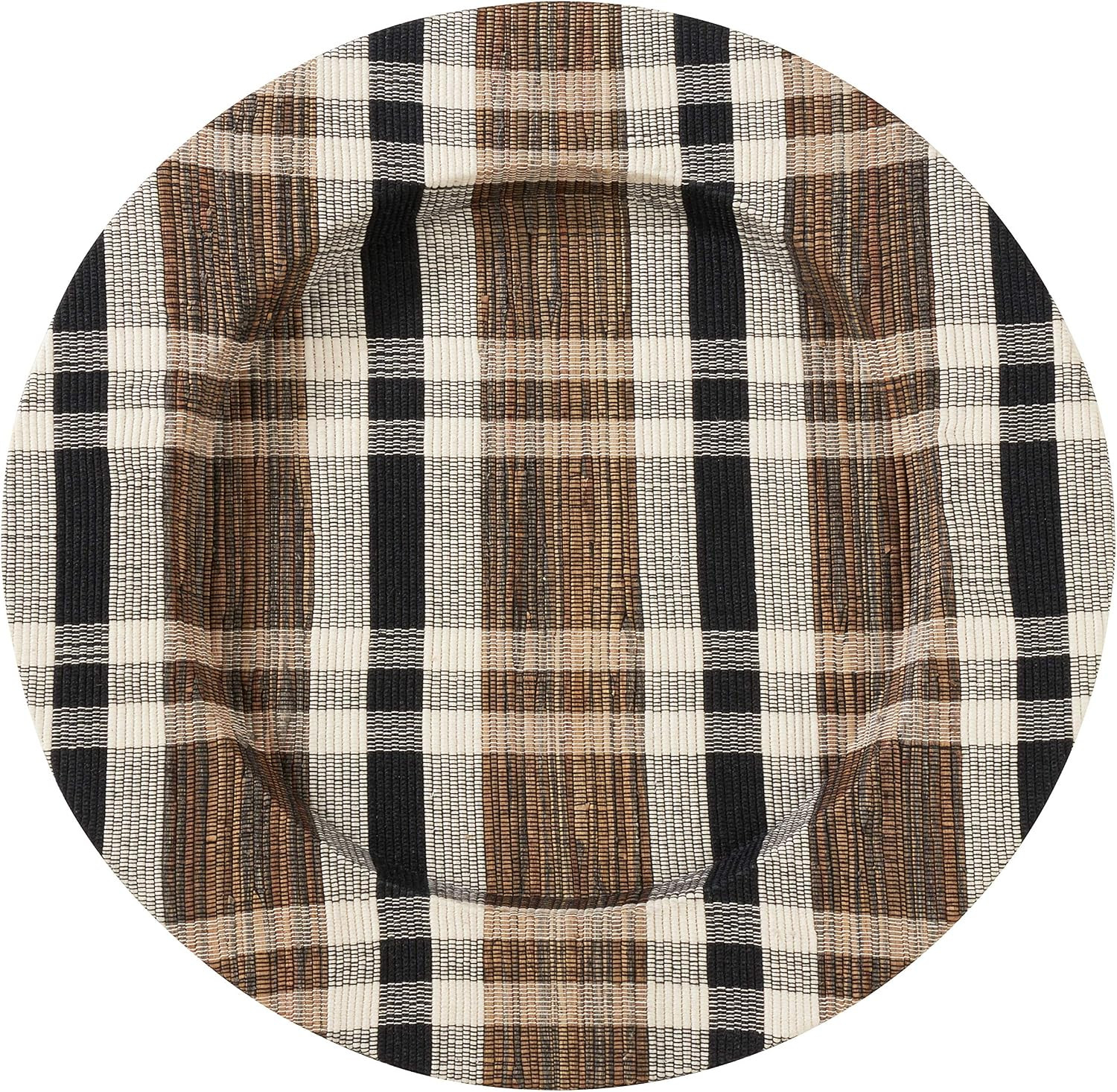 Saro Lifestyle Water Hyacinth Woven Plaid Chargers (Set of 4) | Amazon (US)