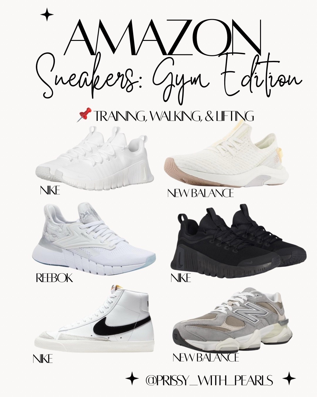 My top Amazon picks for training, walking, & lifting.
Stylish + supportive = gym-approved 👟

#AmazonStyle #GymShoes #Gymedition #PrimeDay #PrissyWithPearlsPicks

#LTKStyleTip #LTKActive #LTKShoeCrush