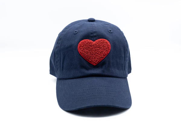 Navy Blue Terry Heart Hat | Rey to Z