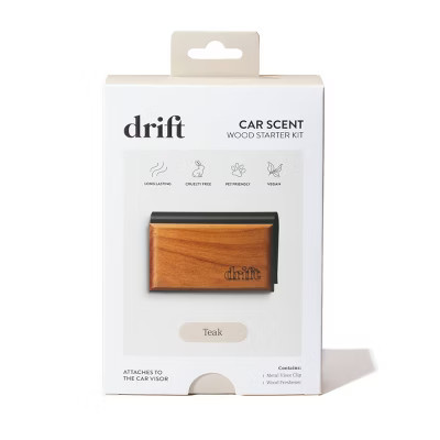 Drift Co Car Air Freshener Wood Starter Set Teak Scent | Target